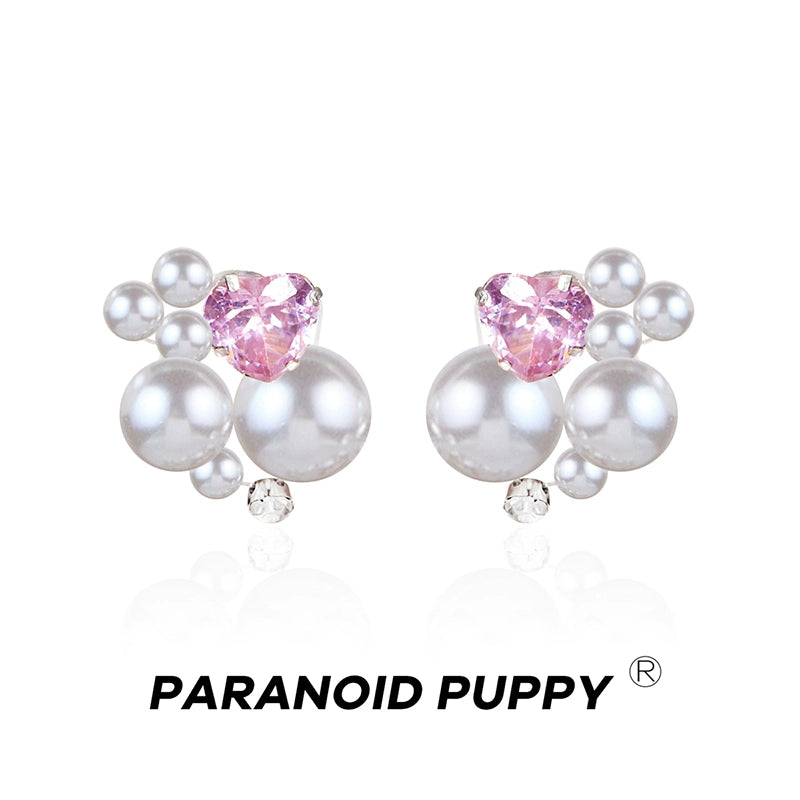 ParanoidP Pearl Love Earrings