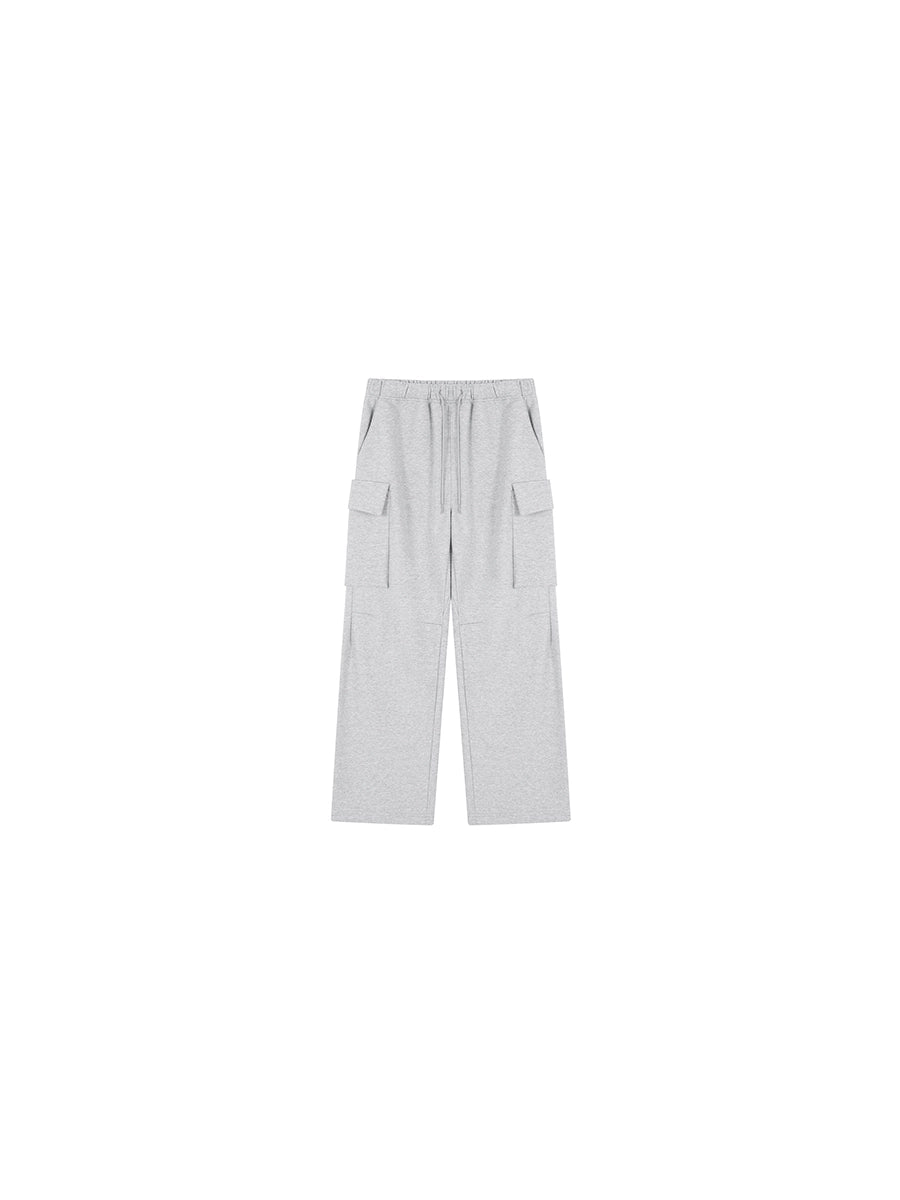 PLUS NO LOGO Pleated Loose Straight Trousers