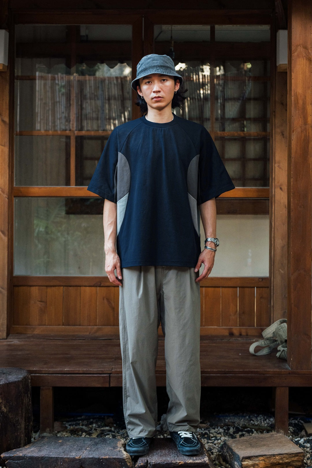 FGSS Cool Feeling Quick Drying Sports Contrasting Splicing Tee