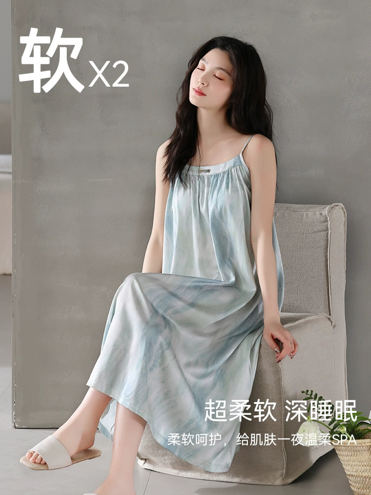 Urban Butterfly Premium Feeling Ice Ribbon Chest Pad Can Be Worn Outside Loungewear Nightgown