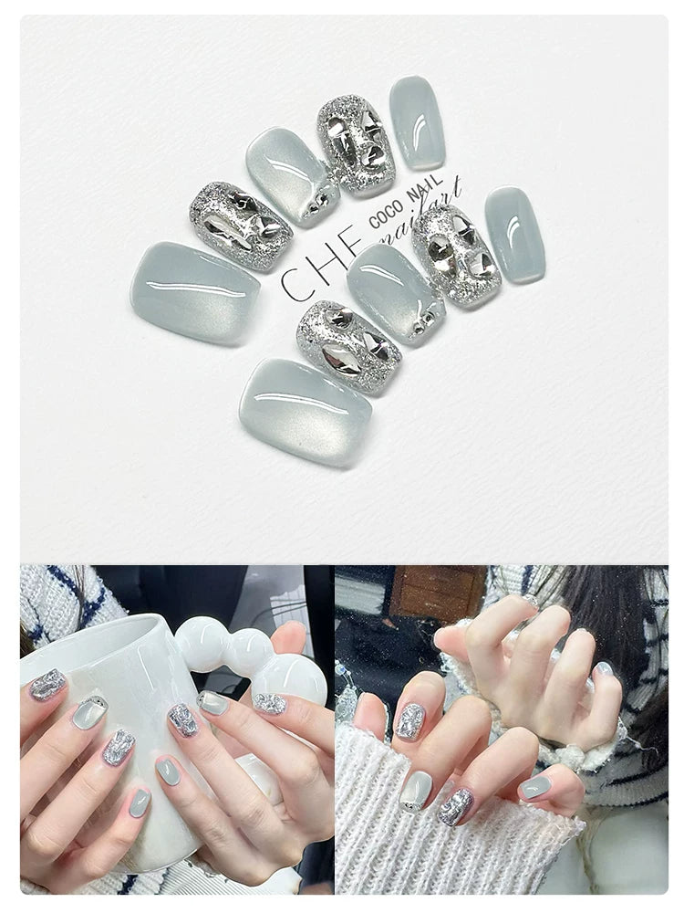 CoCo Short Gentle Temperament Advanced Sense Handmade Manicure Wear Nail