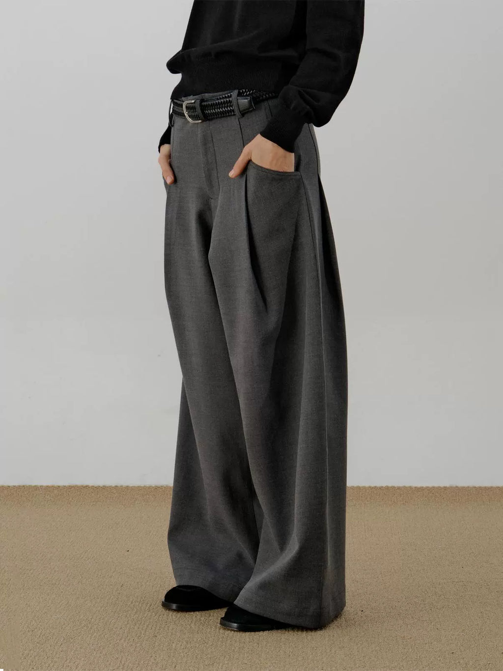 COLN Loose Casual Suit Pants