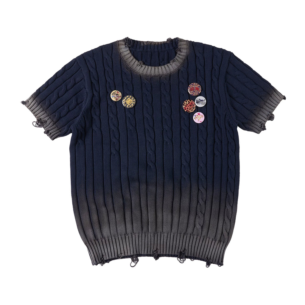 SAXGENWON Detachable Medal Knitted Tee