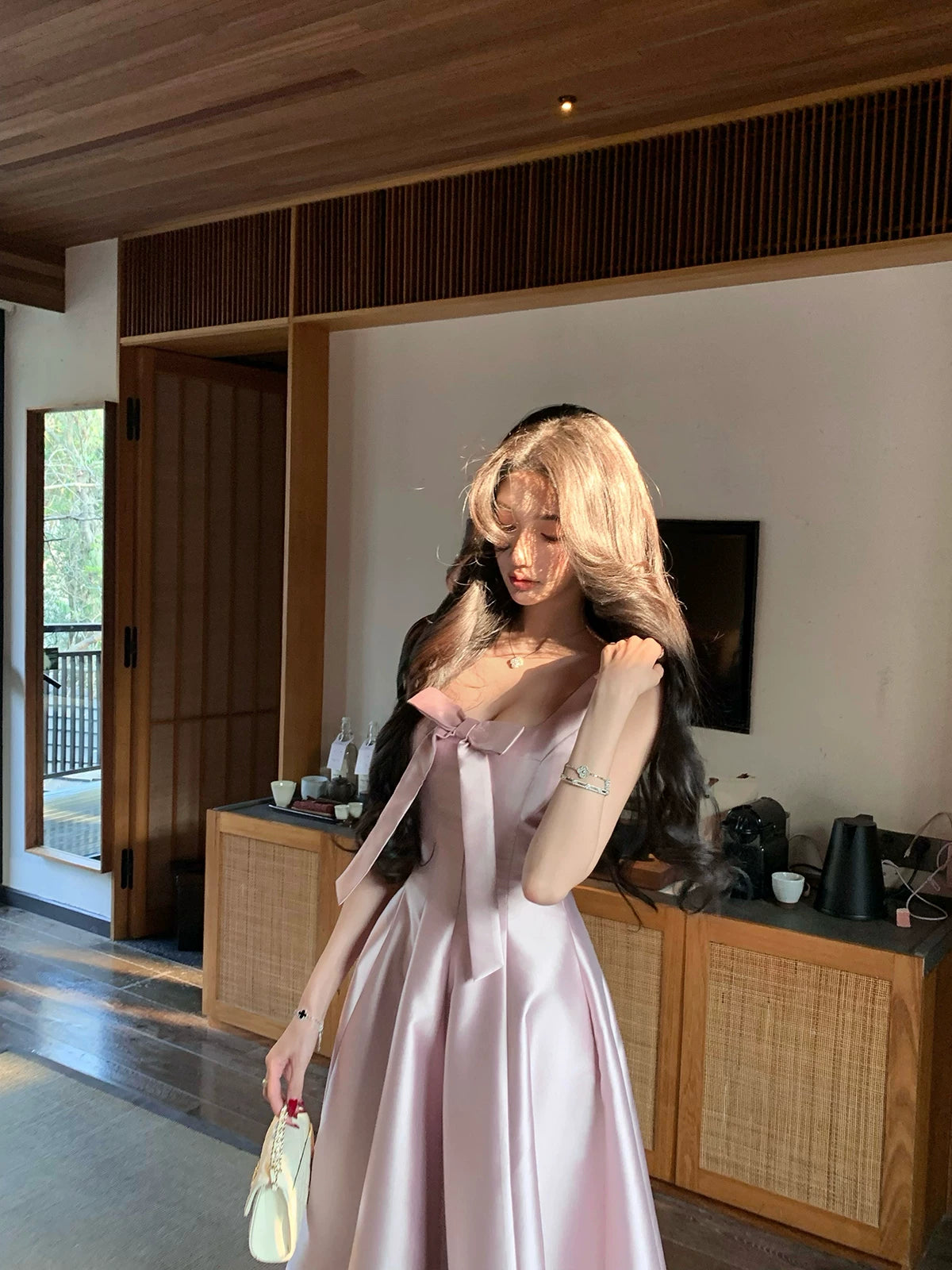 Barb Chill Large Skirt Satin Dress