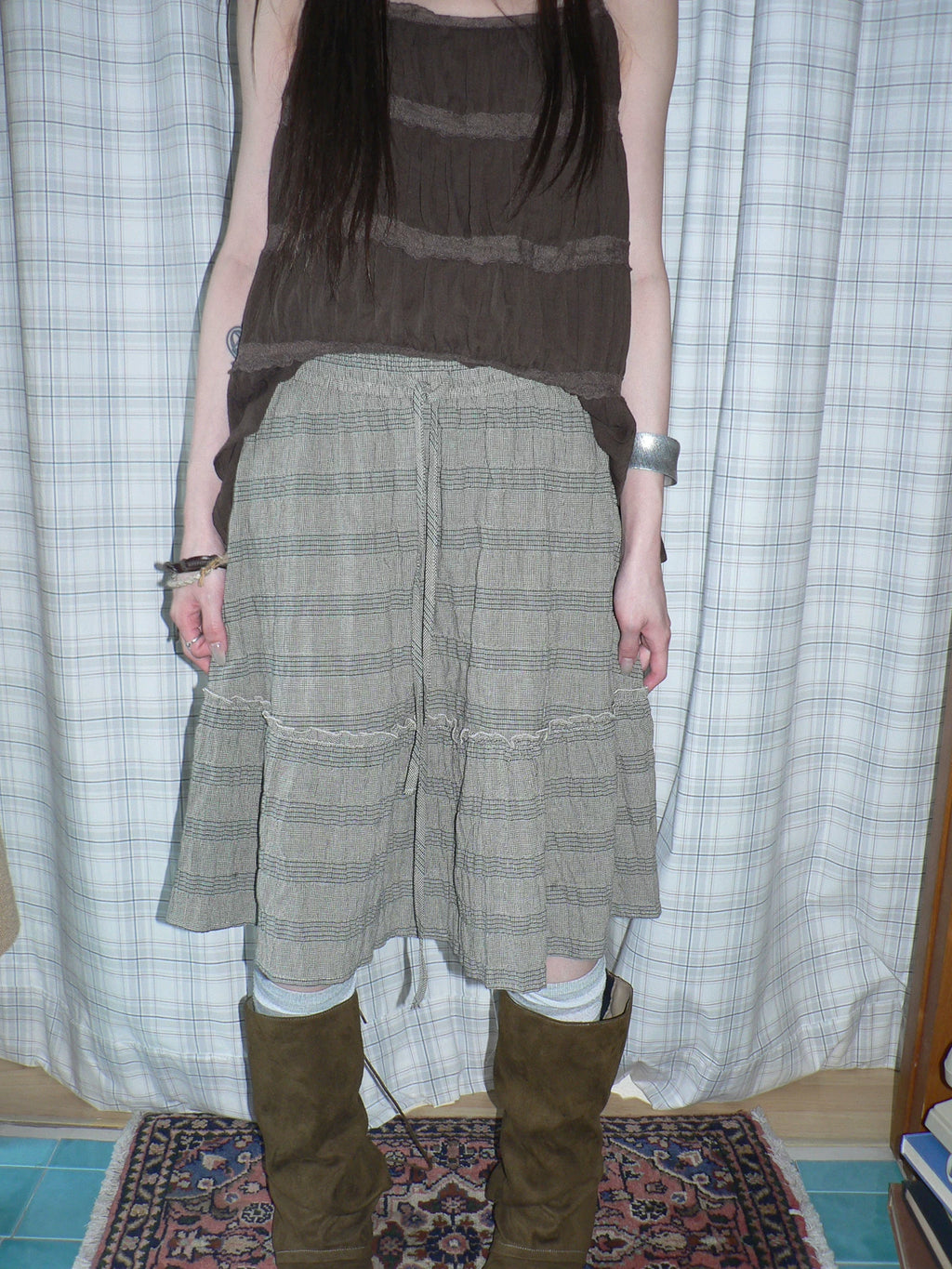 Ang: Project Versatile Striped Elastic Waist Skirt