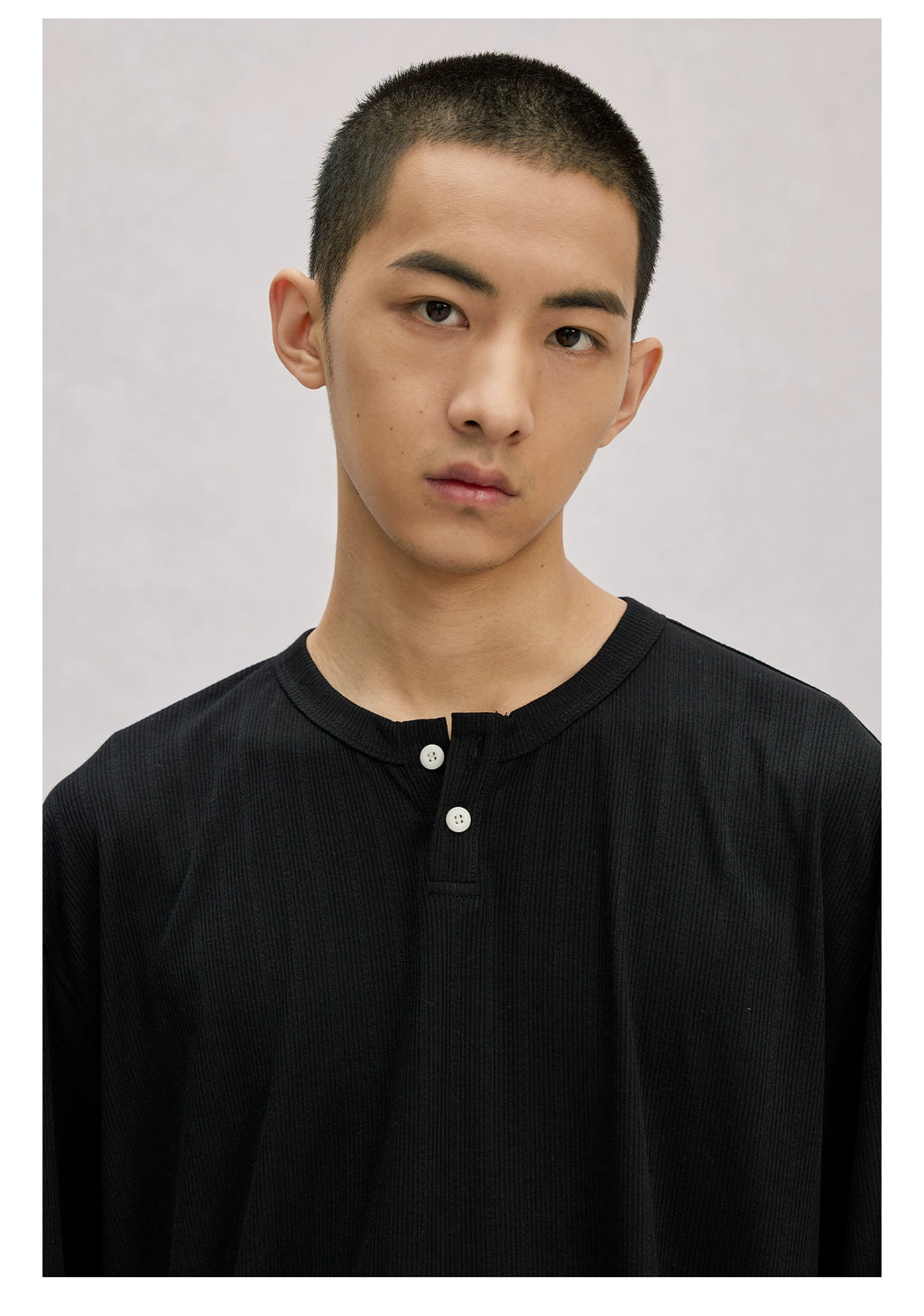 LR MADE Thin Breathable Henry Neck Bottom Long Sleeve