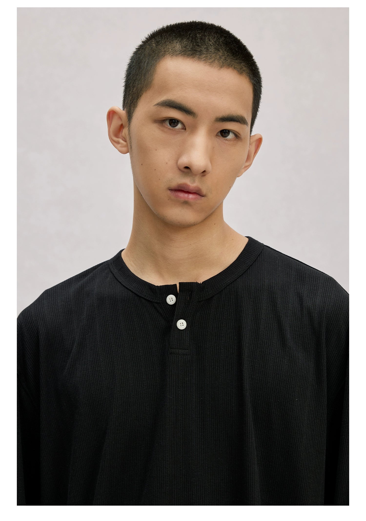 LR MADE Thin Breathable Henry Neck Bottom Long Sleeve