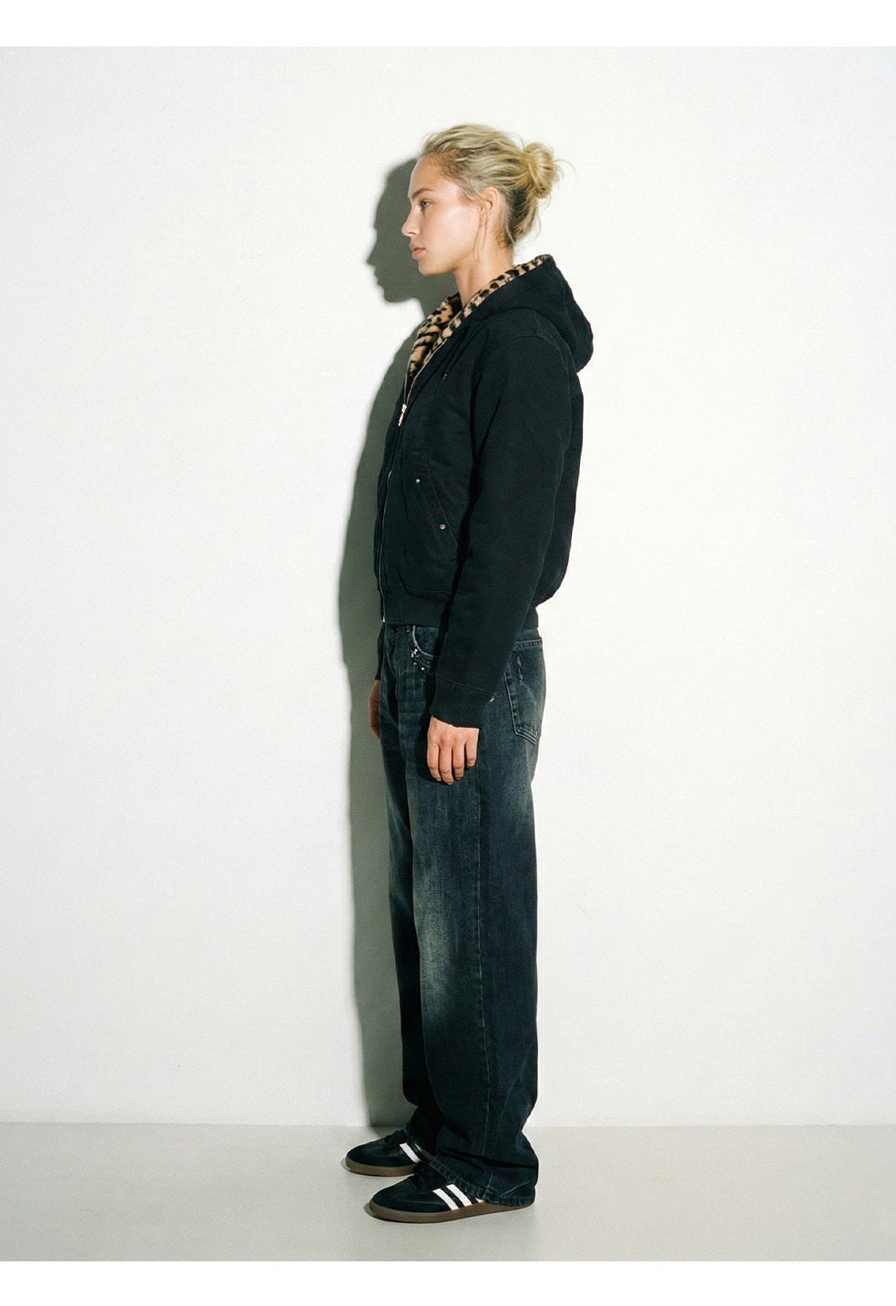 MADEEXTREME Lambswool Reversible Fleece-lined Hooded Jacket