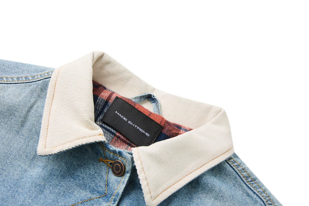 EME Plaid Vintage Premium Denim Jacket