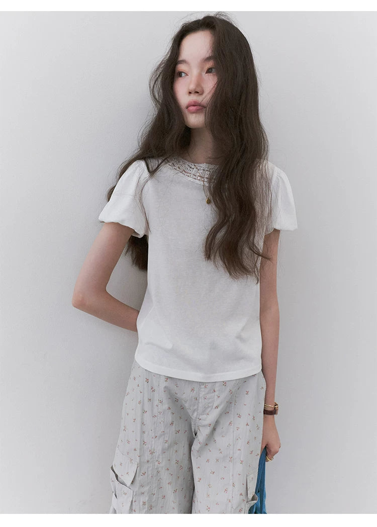 VOOE Lace Sweet Lace Slim Tee