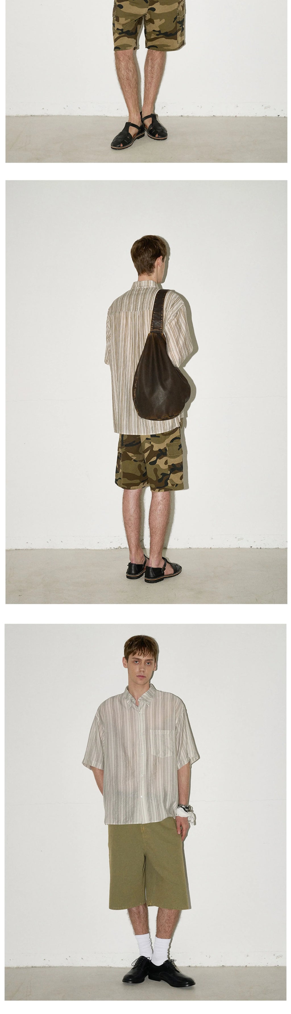 PARTIMENTO Small Fresh Japanese Striped Tee