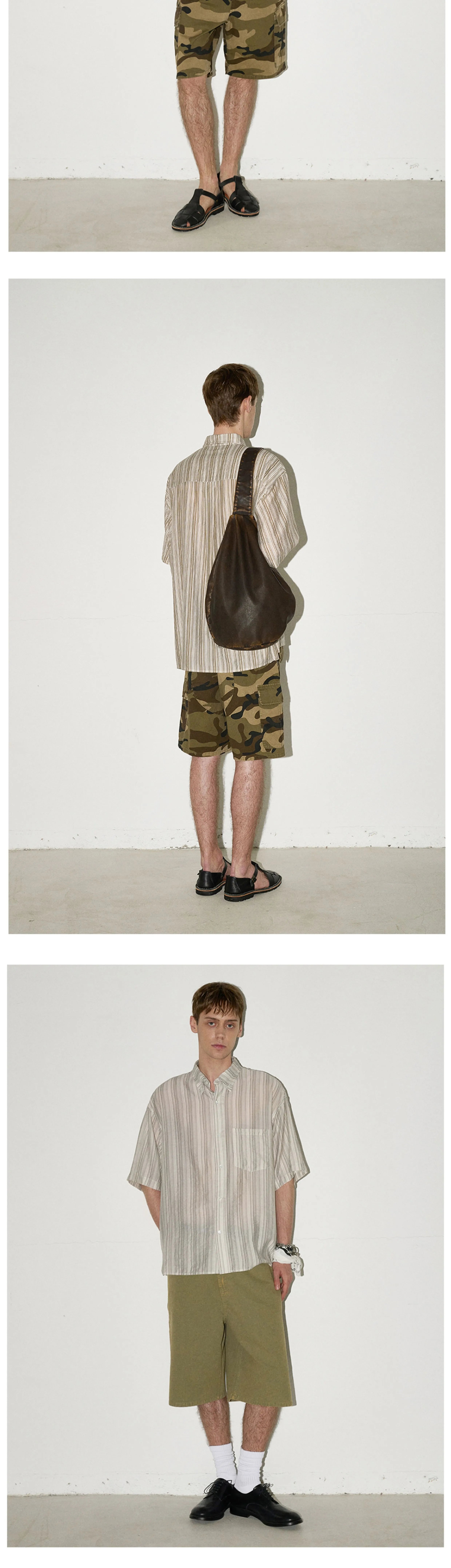 PARTIMENTO Small Fresh Japanese Striped Tee