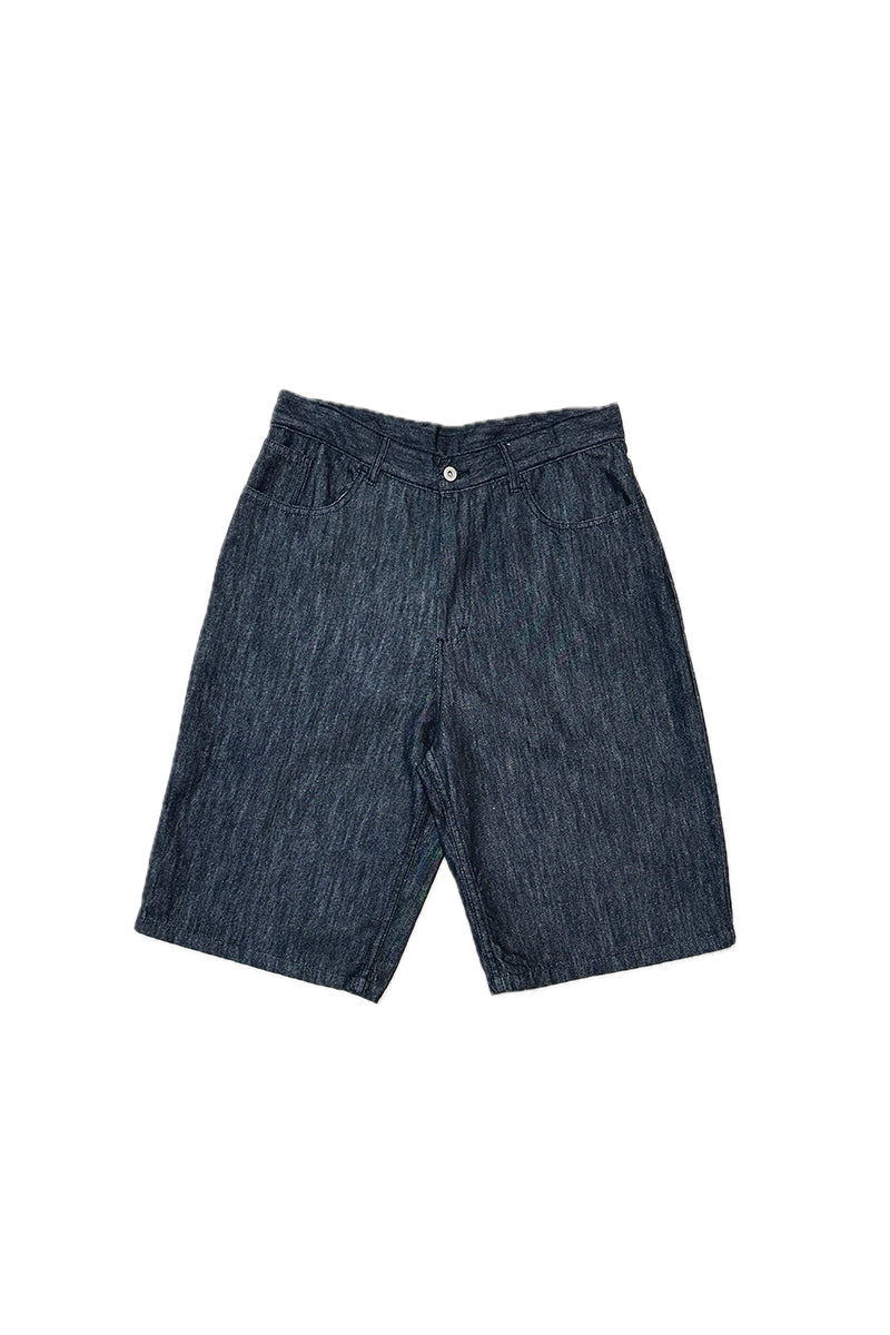 LIBERAFIT Primary Color Linen Cotton Silhouette, Seven-point Original Denim Shorts