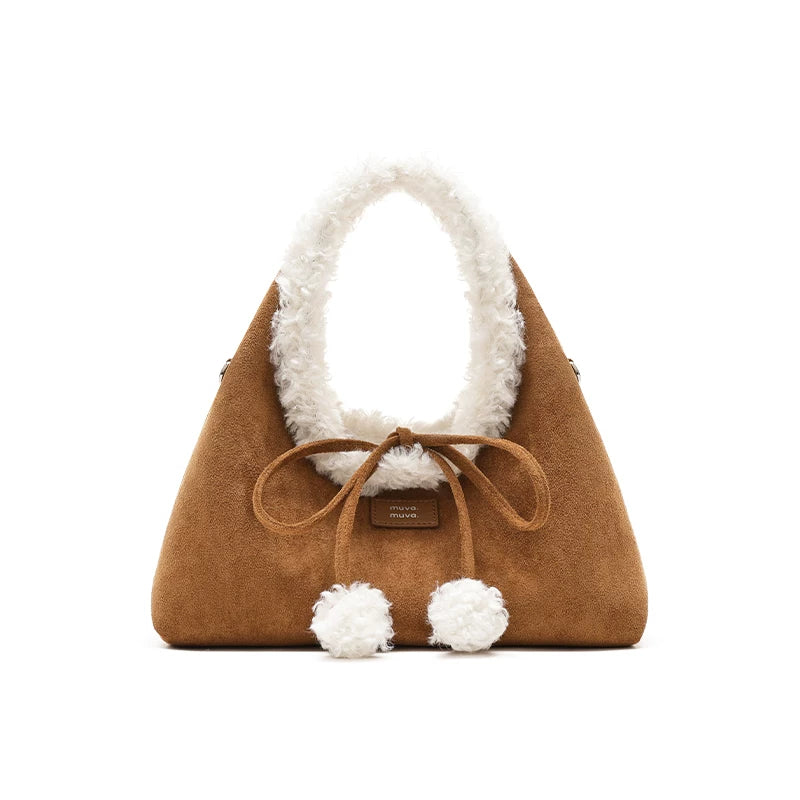 MUVA Cute Fluffy Rice Ball Tote Bag
