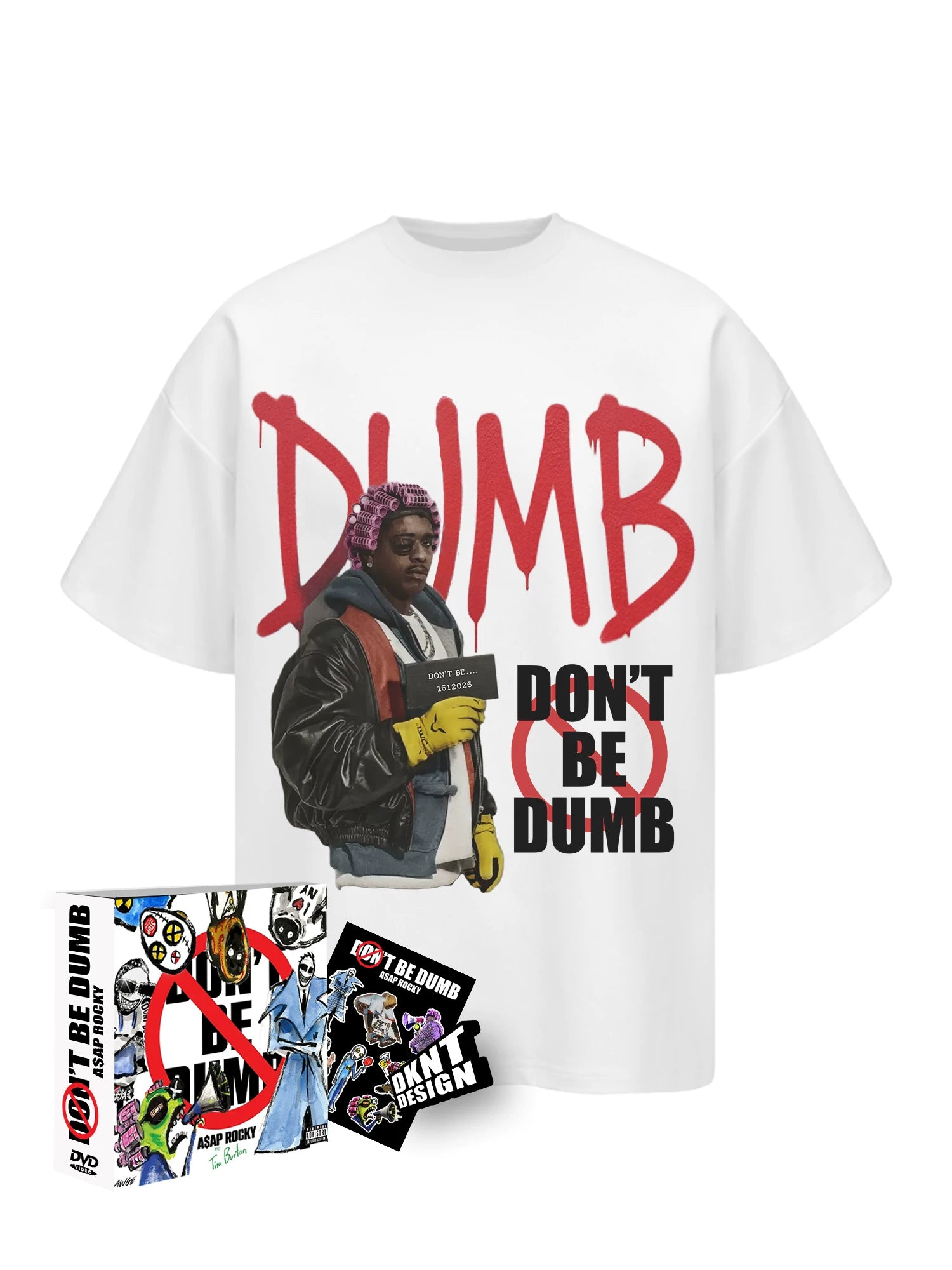 DKNT Alphabet Portrait Print Casual Tee