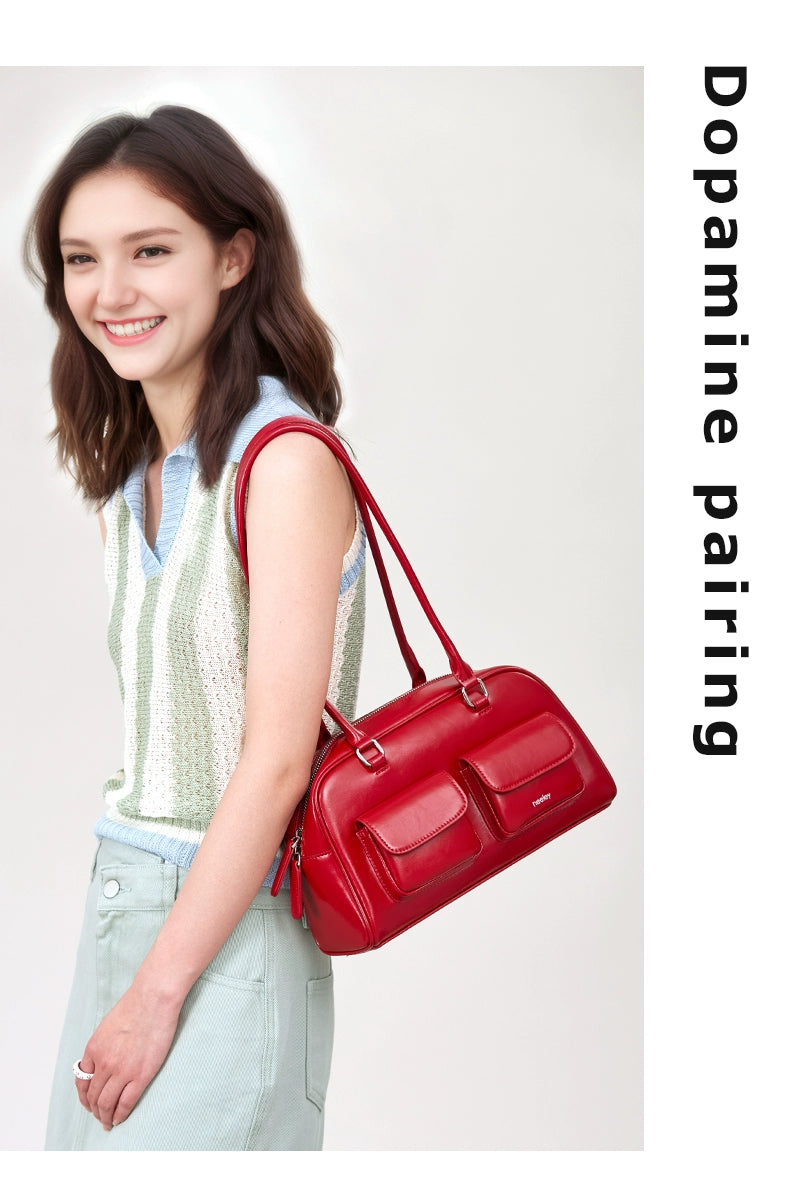 Neeley Leather Boston Bag Shoulder Underarm Bag