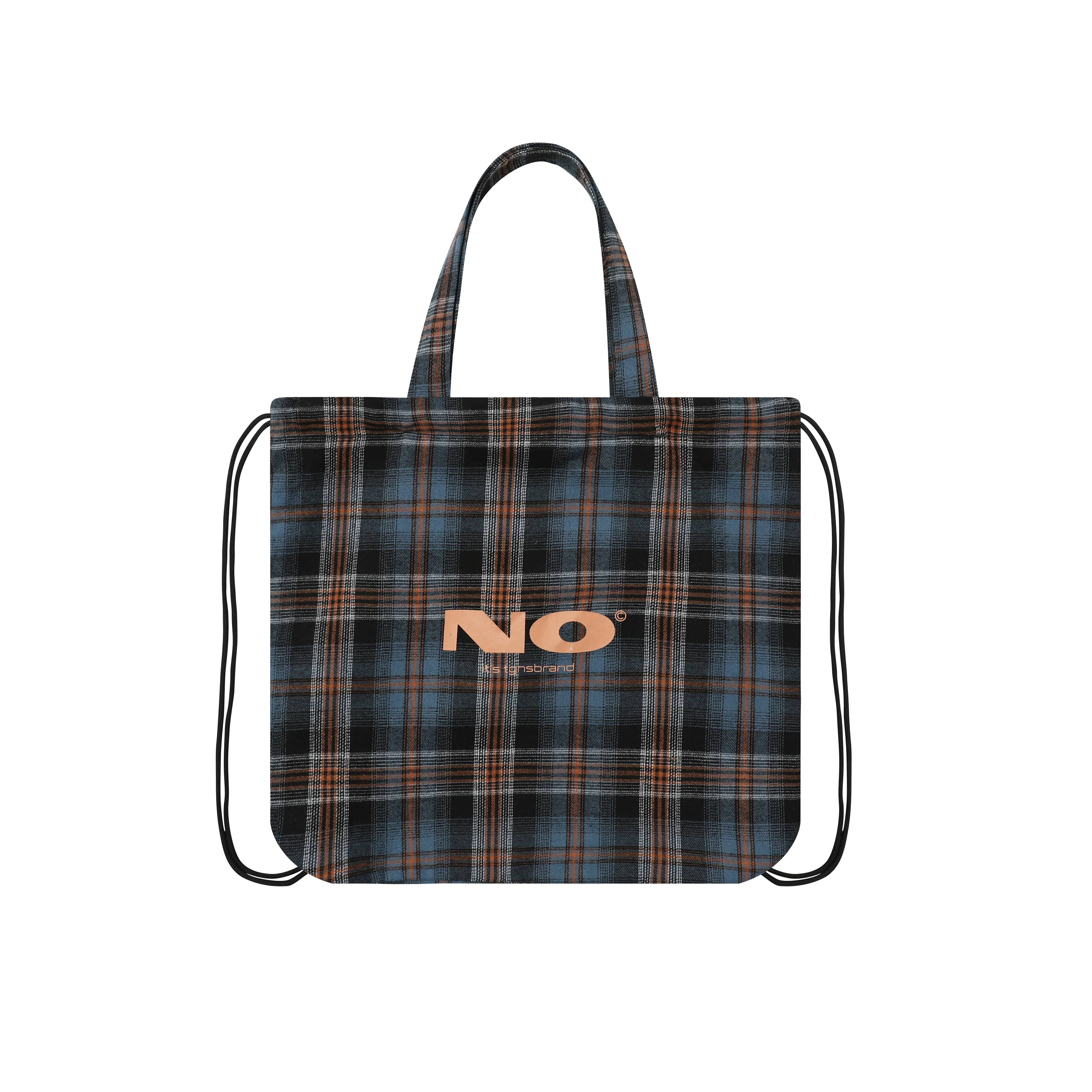 TGNS Vintage Commuter Plaid Canvas Bag