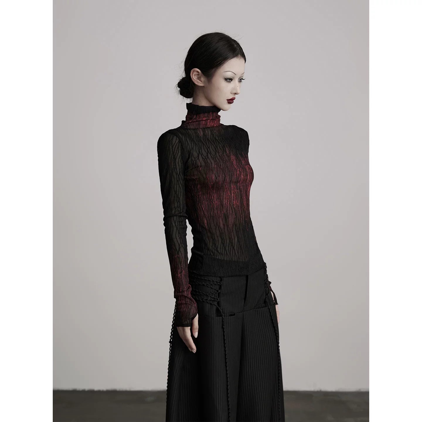 INDULGE Lace Knit Bottom Long Sleeve