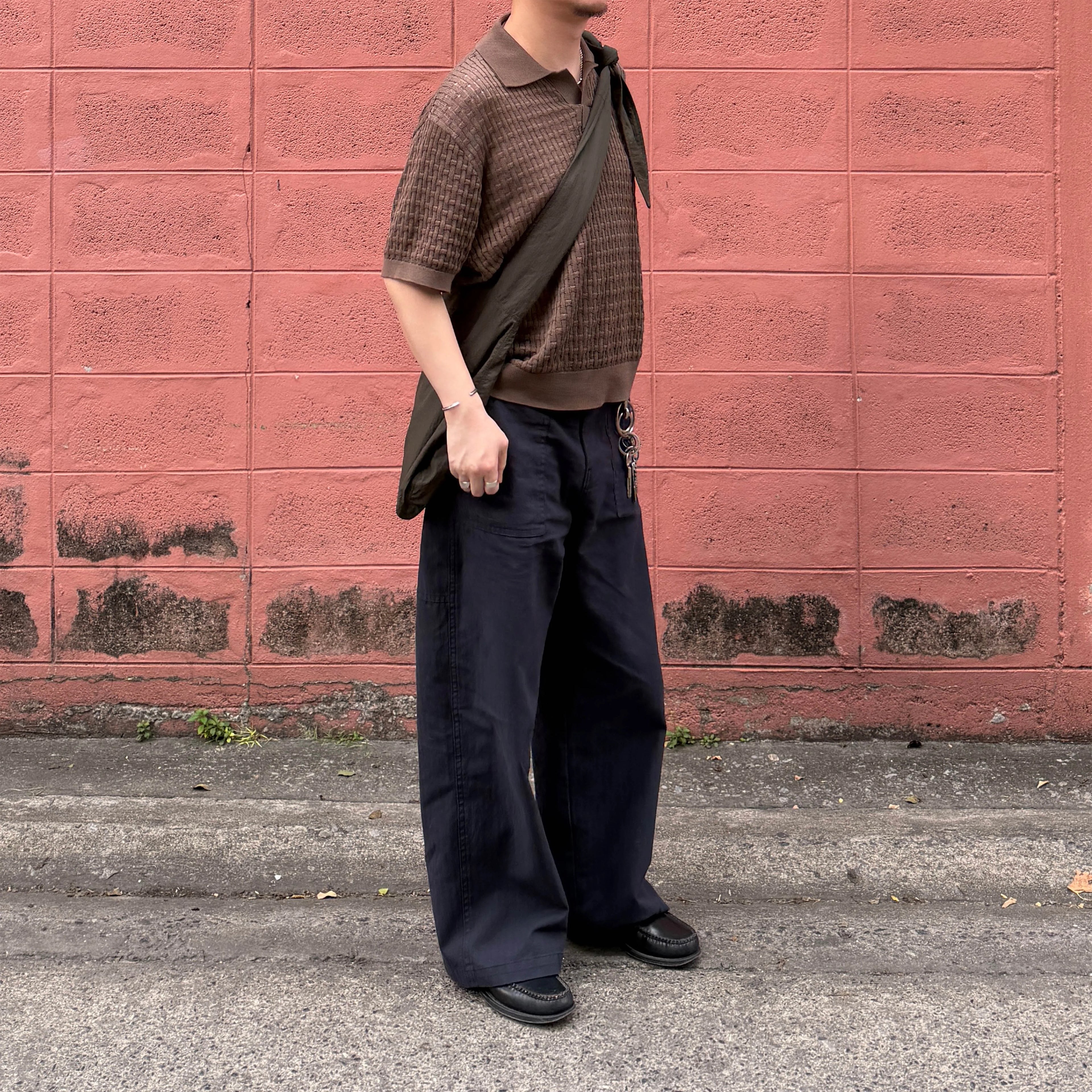 Anniehall Breathable Cool Lapel Woven Tee