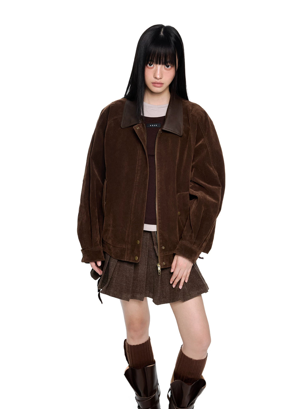 EZEK Leather Lapel Jacket