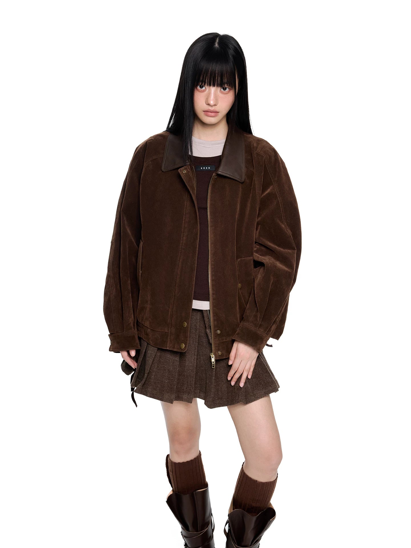EZEK Leather Lapel Jacket