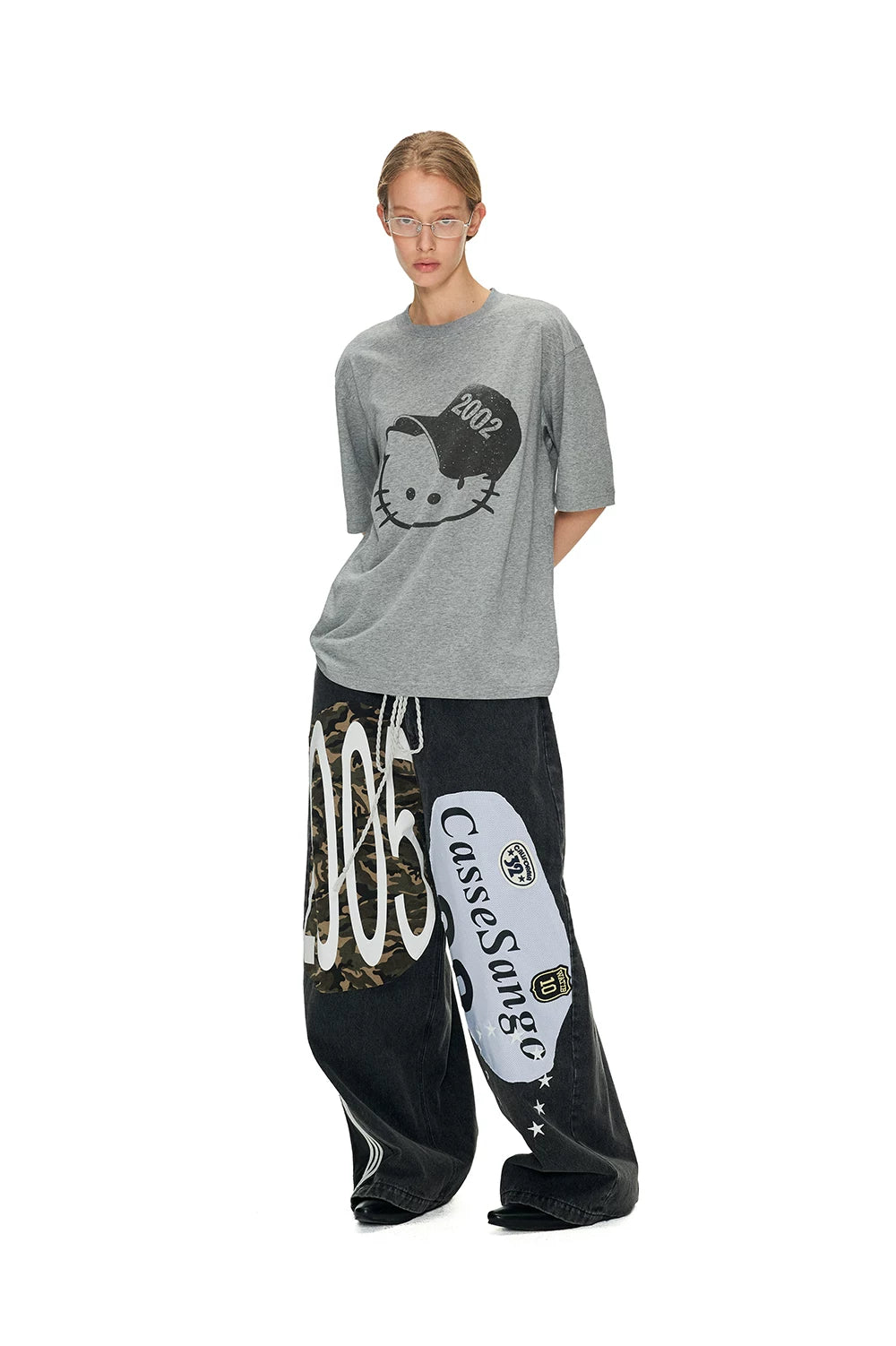 ANTERIOR LOVED Vintage Hello Kitty Loose Casual Tee