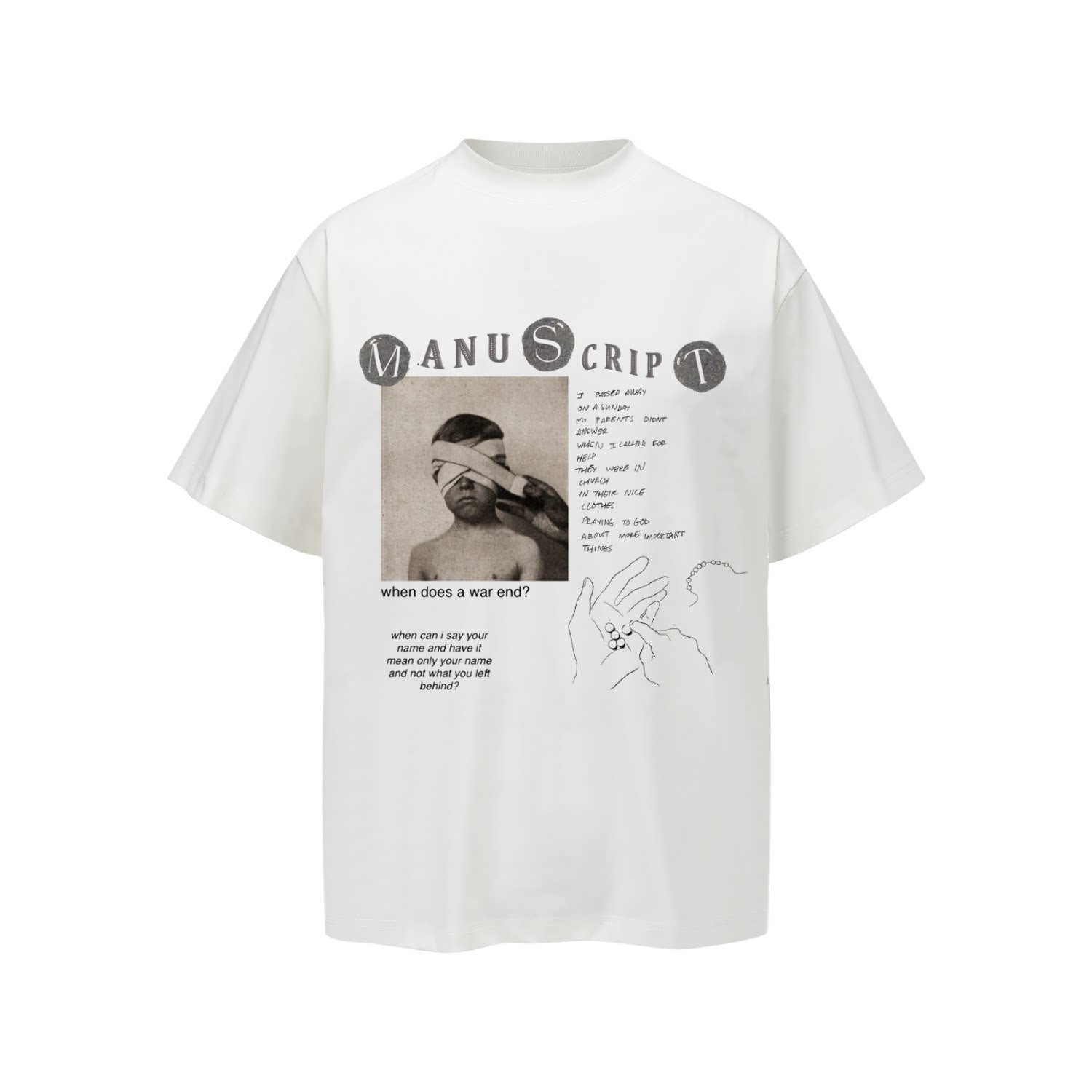 MANUSCRIPT Poster Print Ice Casual Tee
