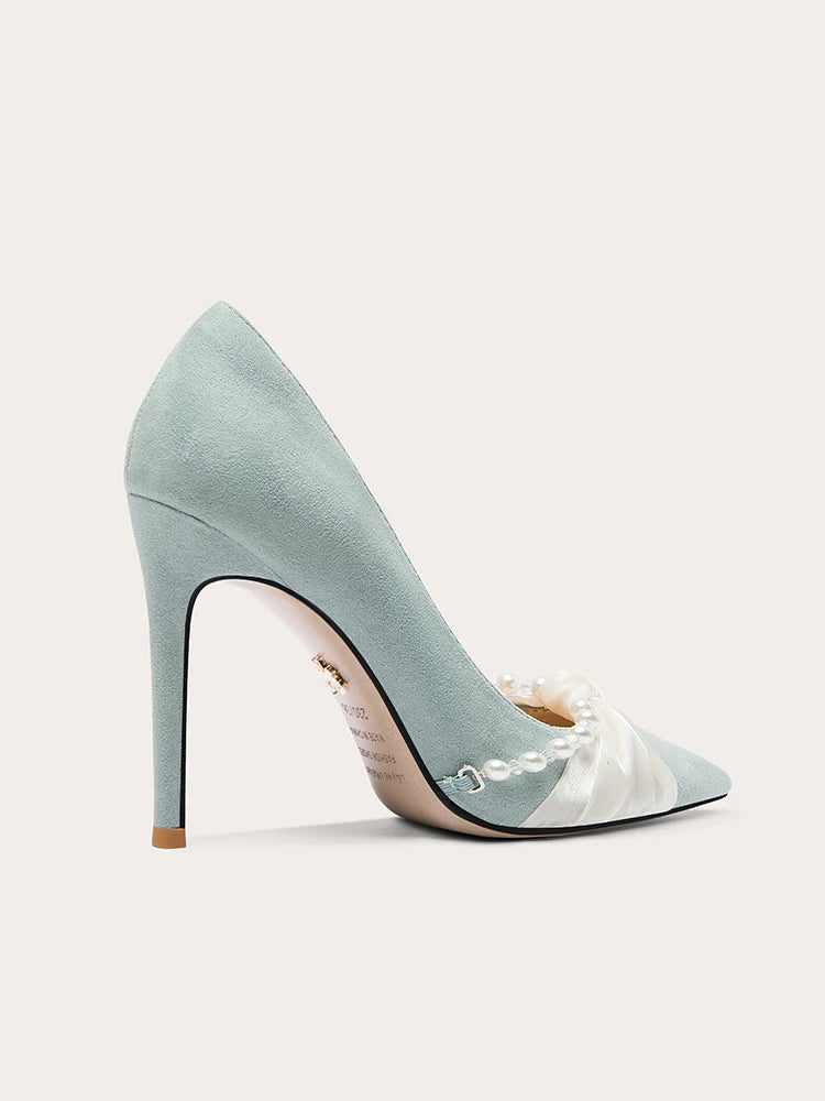 Lily Wei Pearl Bow Heels
