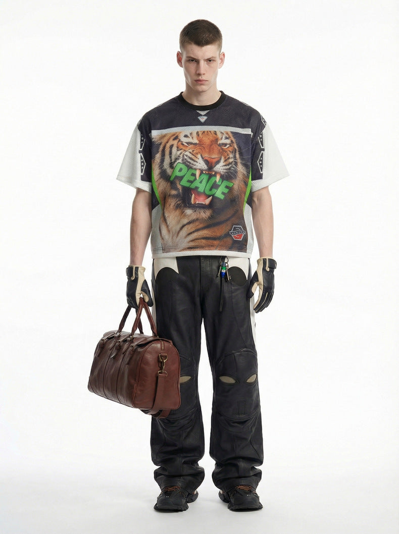 Inflation Tiger Street Digital Printing Breathable Short Sleeve