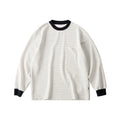NUMBERSALT Casual Vintage Trend Loose Striped Long Sleeve