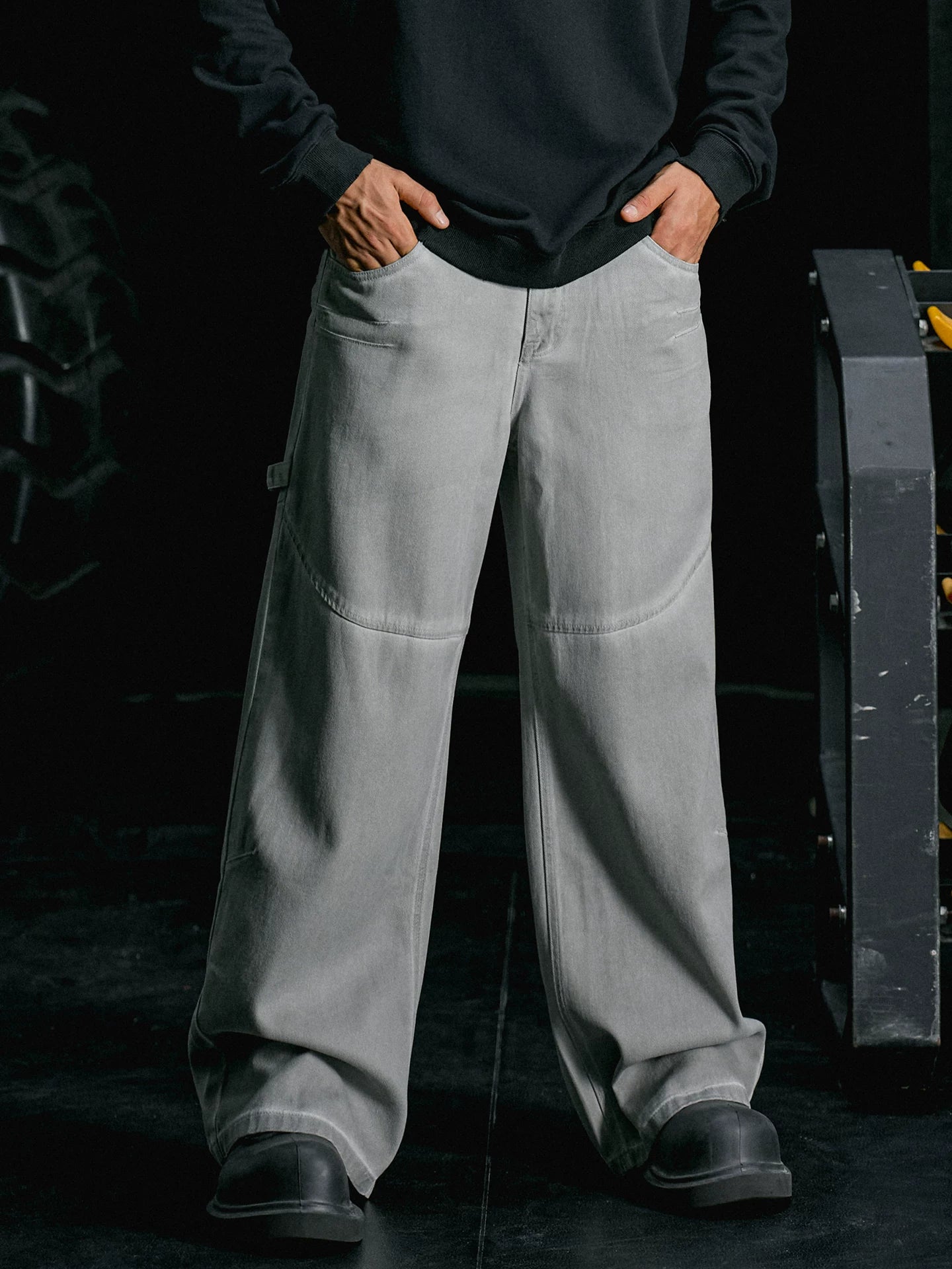 MuscleDog Loose Casual Sports Straight Wide Leg Pants