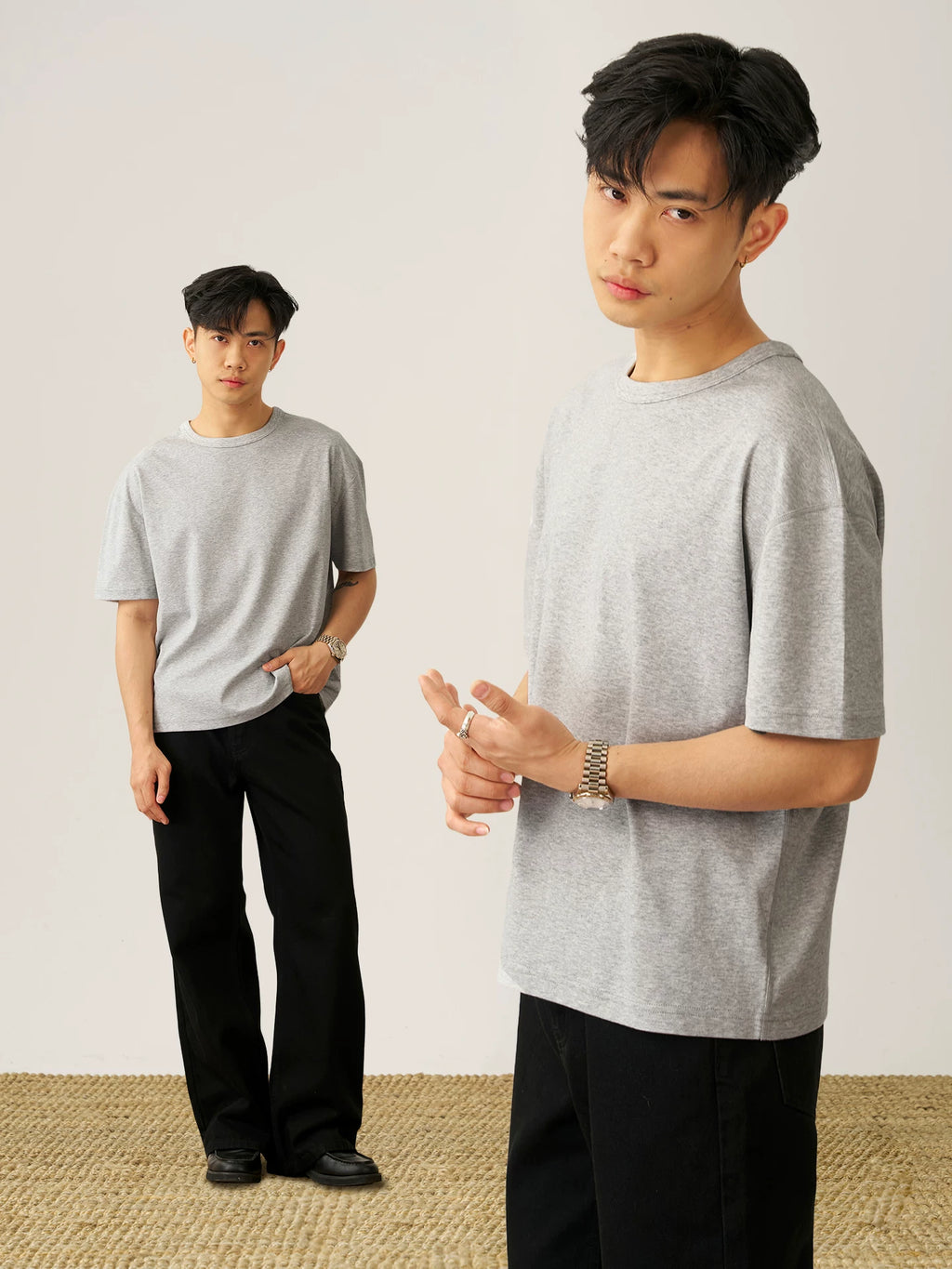 GOODLIVEABLE Small Neckline Casual Versatile Tee