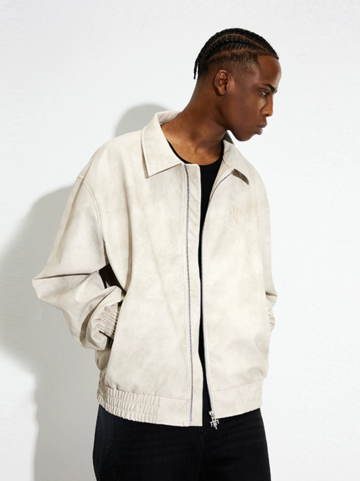 DICETINY Vintage Loose Casual Leather Jacket