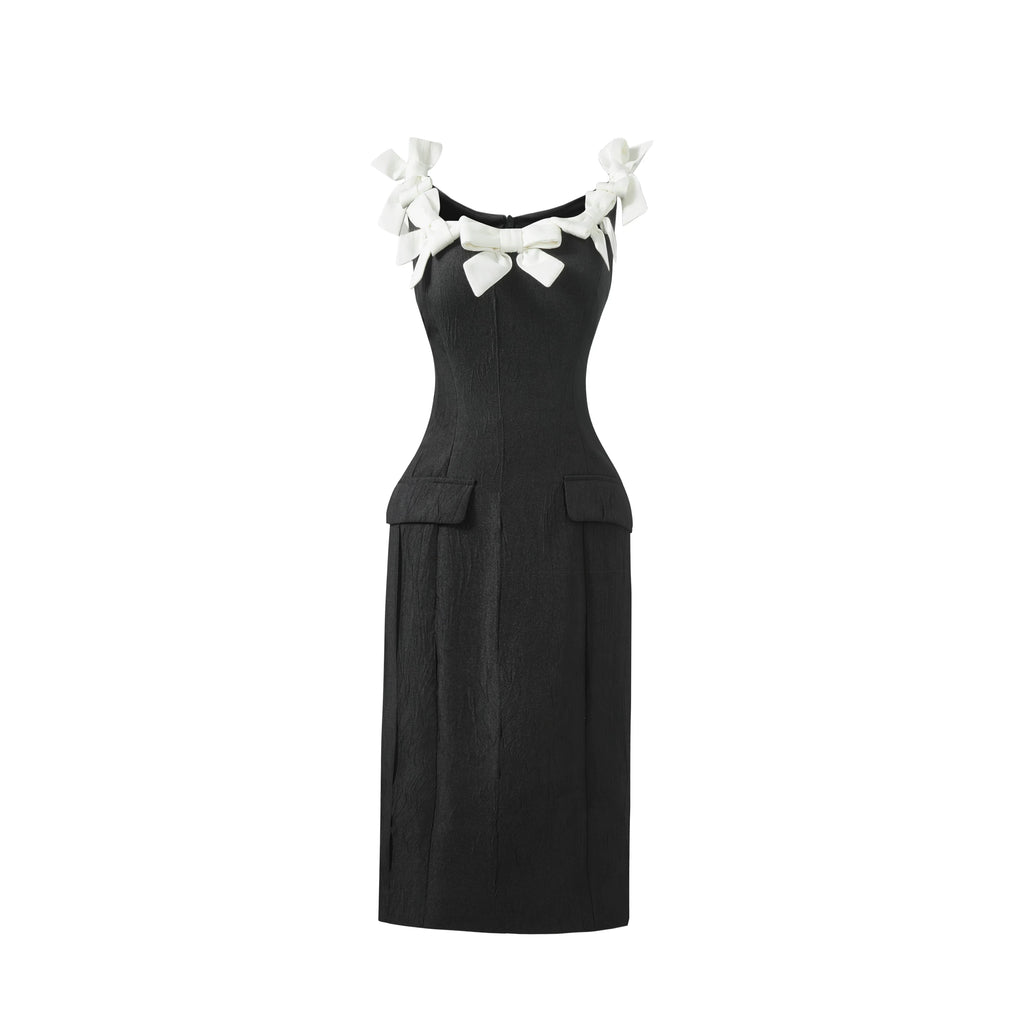 Barb Chill Bow Contrast Dress