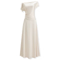 ZIHE Off-the-shoulder Satin Dress