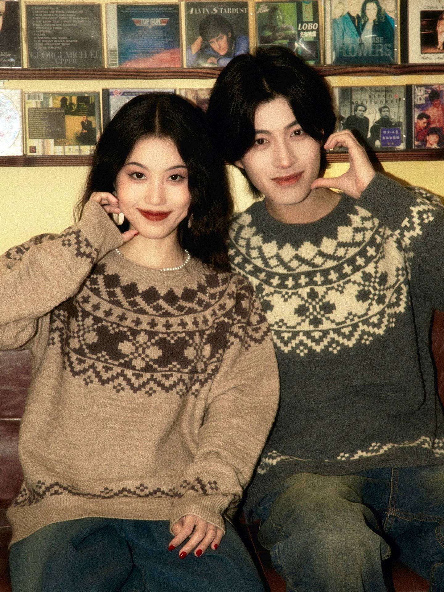 ALOHA Retro Hong Kong Style Niche Lazy Knitted Sweater