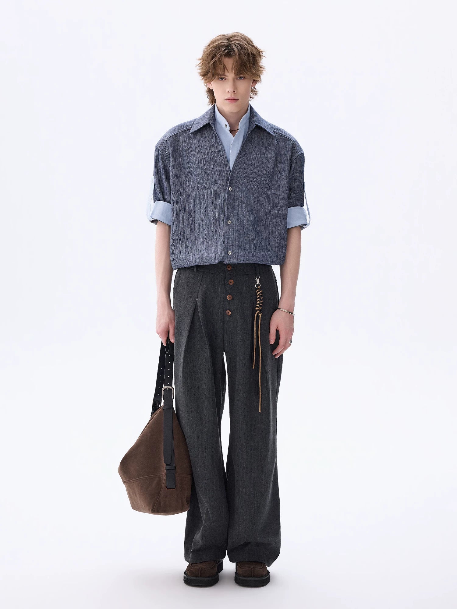 CHOR Premium Double Neck Fake Two-piece Short Sleeve Shirt