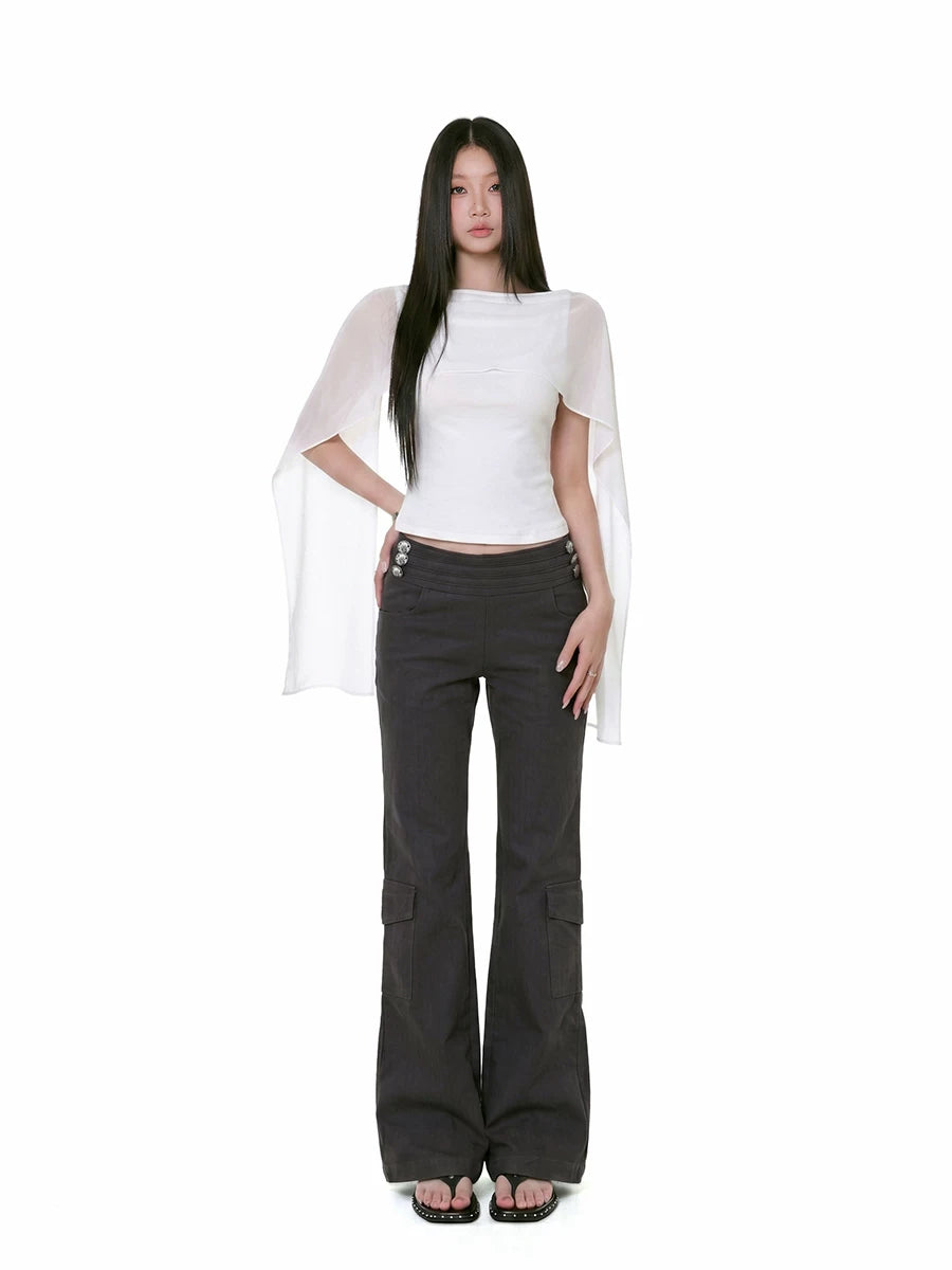WITHMIN Straight-leg Micro-pull Jeans