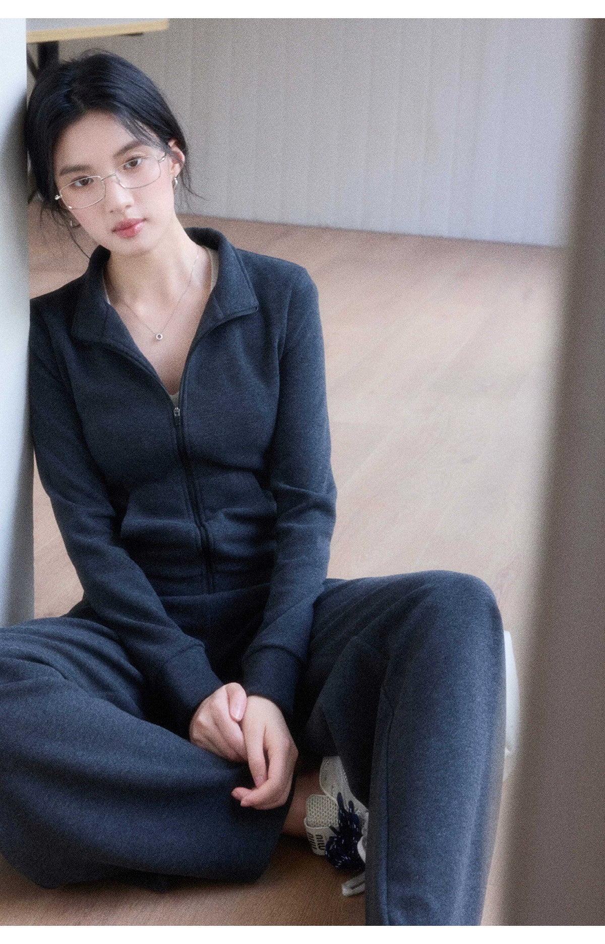 TYANG Stand-up Collar Sports and Leisure Slim Suit