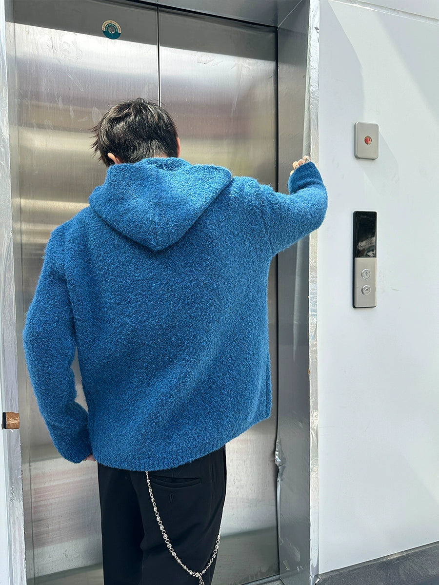 BRG Lazy Commuter Hooded Knitted Sweater Hoodie