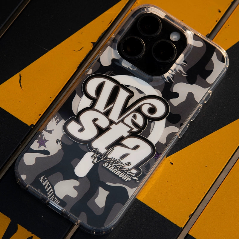 WESTELEVEN Apple Snow Camouflage, Silicone Magnetic Phone Case