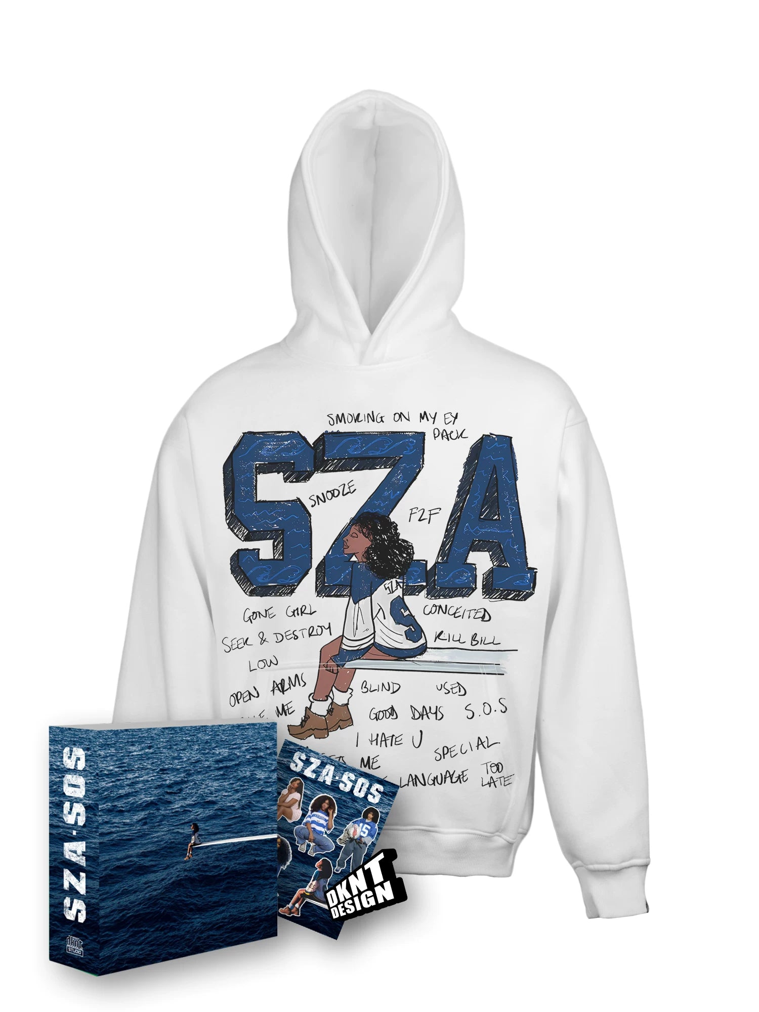 DKNT SZA SOS hand-painted graffiti Hoodie