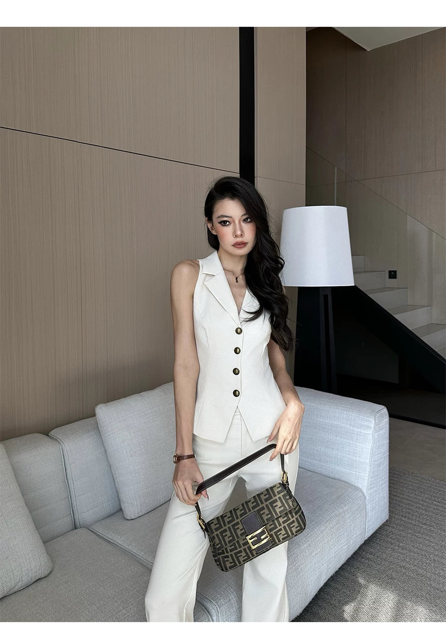 LLROGE Temperament Suit Vest Suit