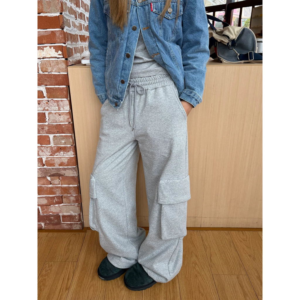 CCYE Terry Straight Loose Casual Wide-leg Pants
