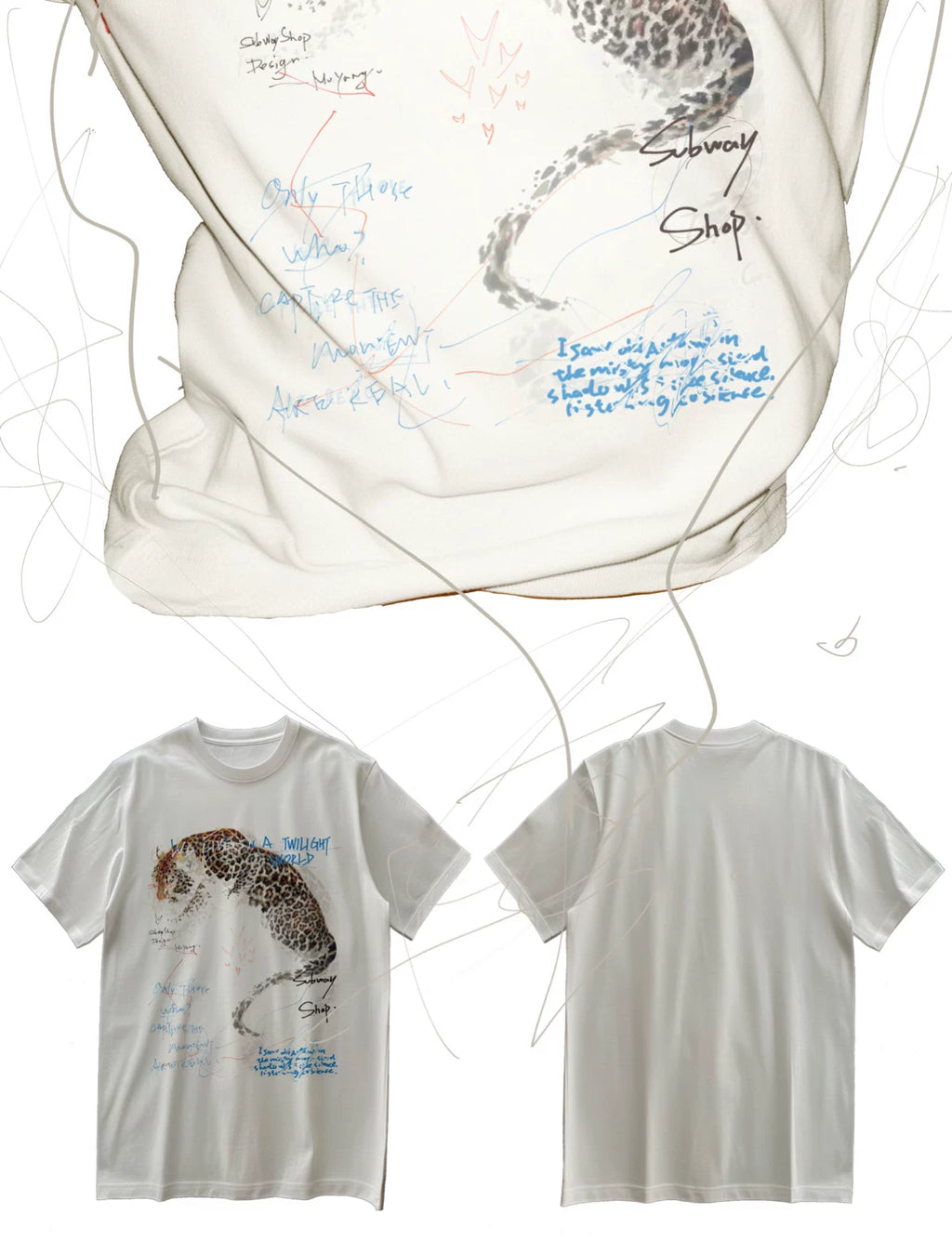SUBWAYSHOP Leopard Print Casual Versatile Tee