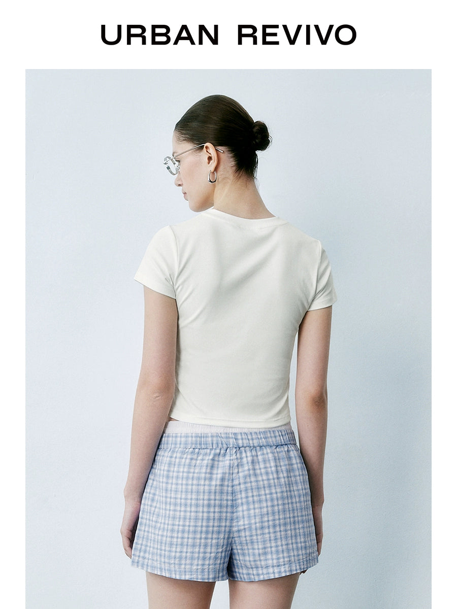 URBAN REVIVO Simple Casual Versatile Tee