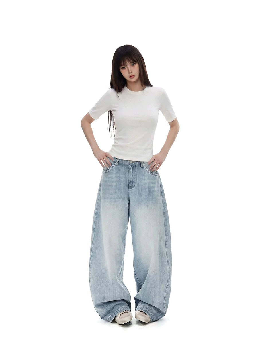 WITHMIN Front Shoulder Slim Fit Simple Versatile Tee