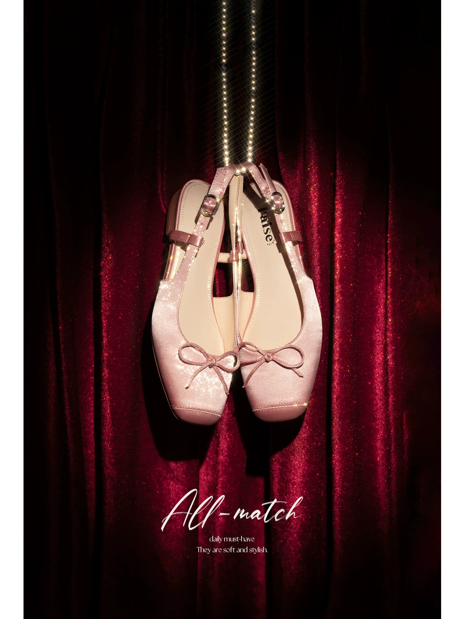 L'aise Satin Bow Shoes