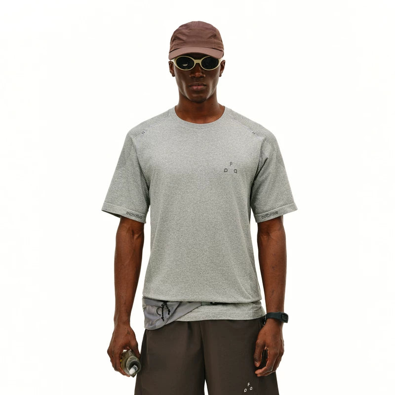FPA Knitted Crew Neck Contrasting Color Outdoor Sports Tee