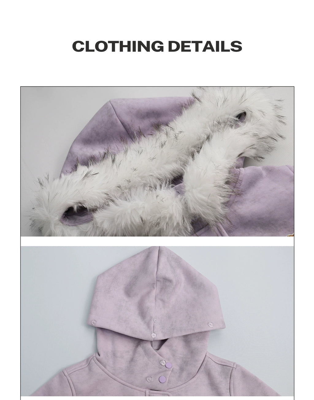 Girlyhalo Vintage Fur Collar Slim Fit Hooded Jacket